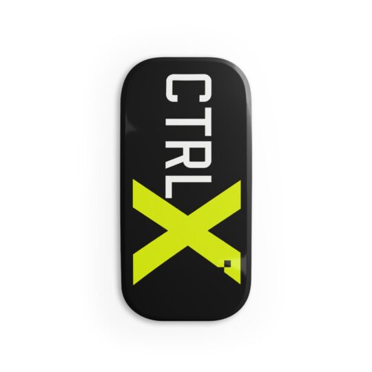 CTRL X Phone Grip — Black & Neon Pop Click-On Stand