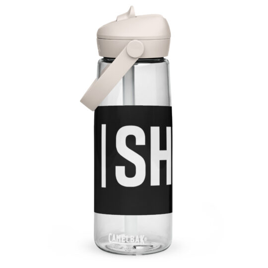 Wasserflasche mit umklappbarem Trinkhalm